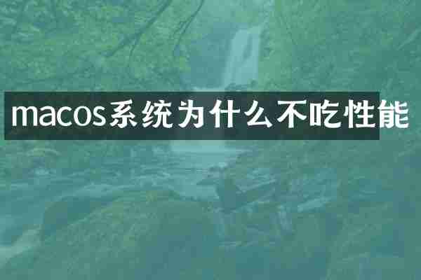macos系统为什么不吃性能