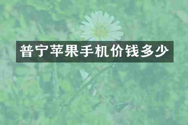 普宁苹果手机价钱多少
