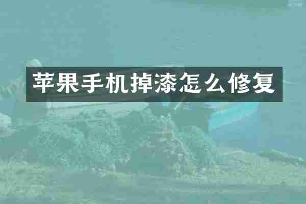 苹果手机掉漆怎么修复