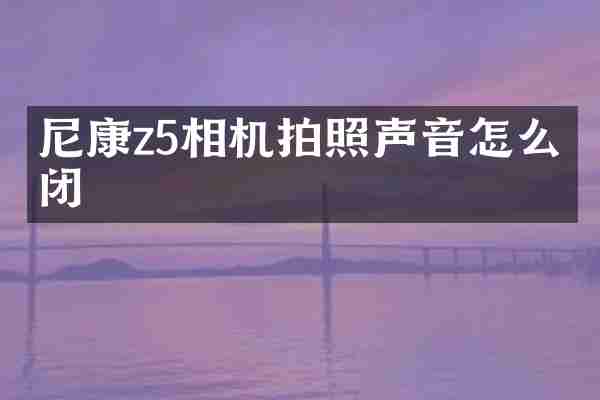 尼康z5相机拍照声音怎么关闭