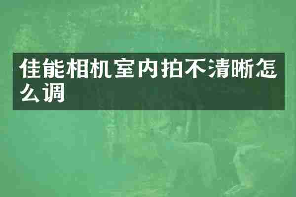 佳能相机室内拍不清晰怎么调