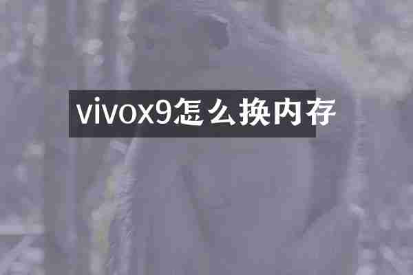 vivox9怎么换内存