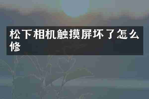 松下相机触摸屏坏了怎么修