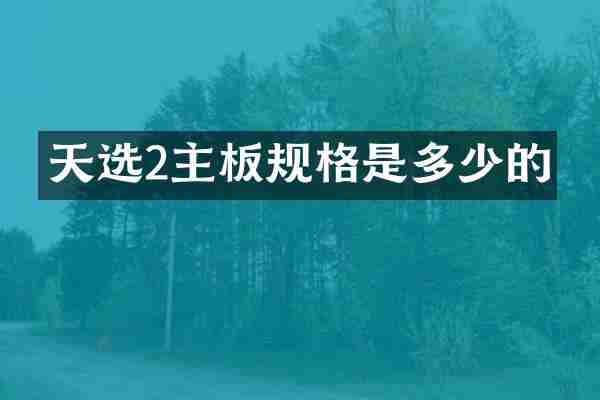 天选2主板规格是多少的