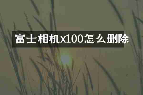 富士相机x100怎么删除