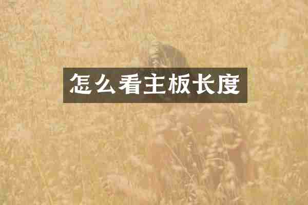 怎么看主板长度