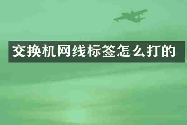 交换机网线标签怎么打的