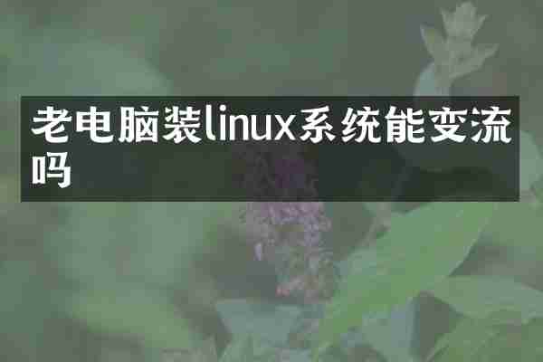 老电脑装linux系统能变流畅吗