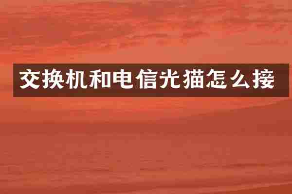 交换机和电信光猫怎么接