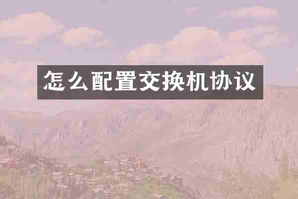 怎么配置交换机协议