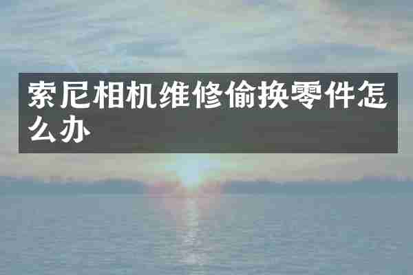 索尼相机维修偷换零件怎么办