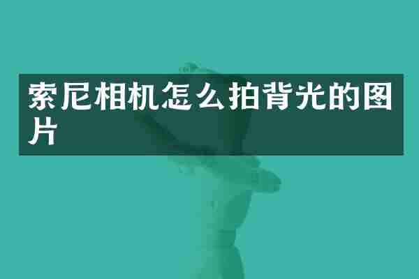 索尼相机怎么拍背光的图片