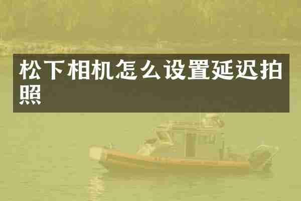 松下相机怎么设置延迟拍照