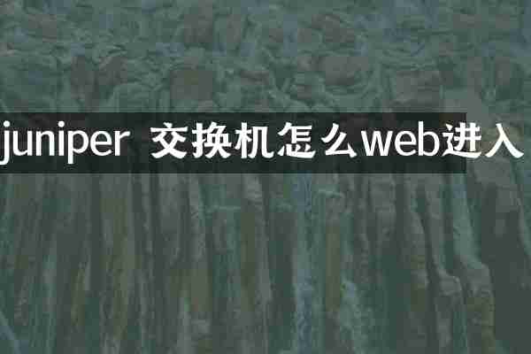 juniper 交换机怎么web进入