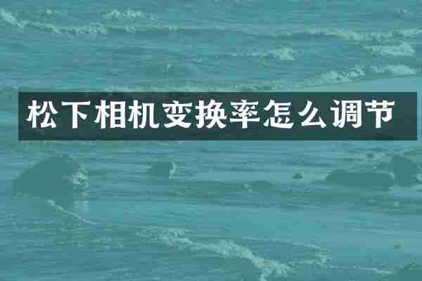 松下相机变换率怎么调节
