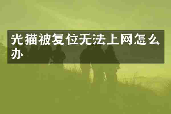 光猫被复位无法上网怎么办