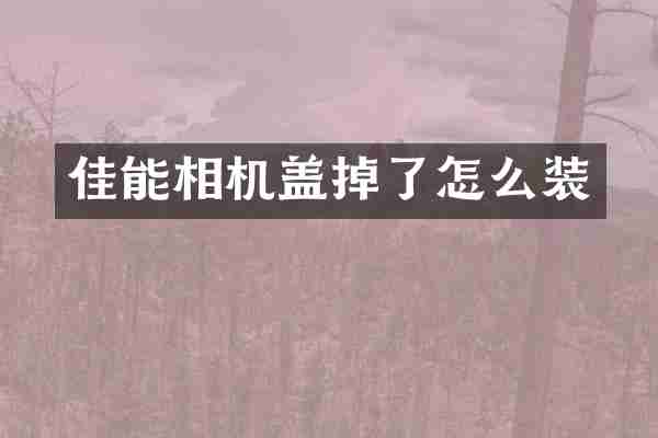 佳能相机盖掉了怎么装
