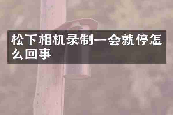 松下相机录制一会就停怎么回事
