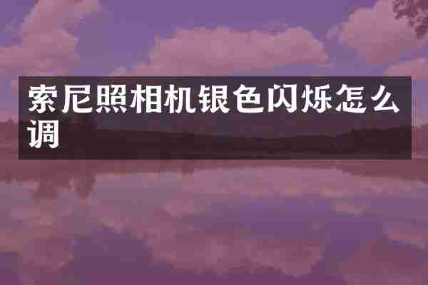 索尼照相机银色闪烁怎么调