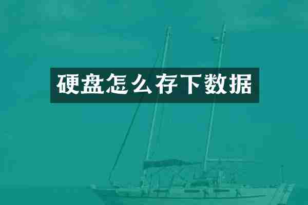 硬盘怎么存下数据