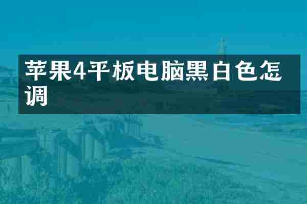 苹果4平板电脑黑白色怎么调