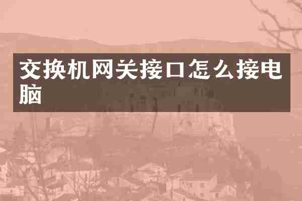 交换机网关接口怎么接电脑