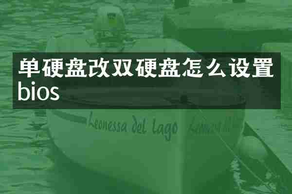 单硬盘改双硬盘怎么设置bios