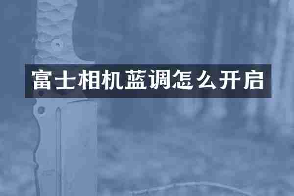 富士相机蓝调怎么开启