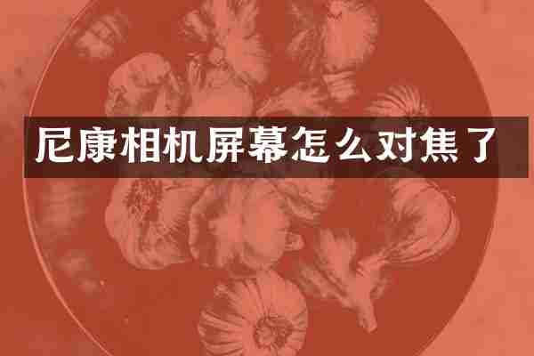尼康相机屏幕怎么对焦了