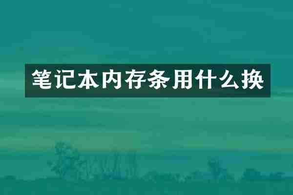 笔记本内存条用什么换