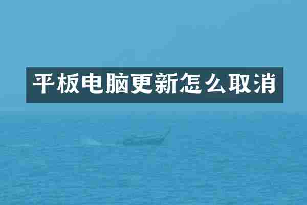 平板电脑更新怎么取消