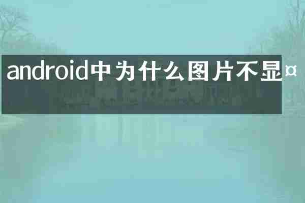 android中为什么图片不显示