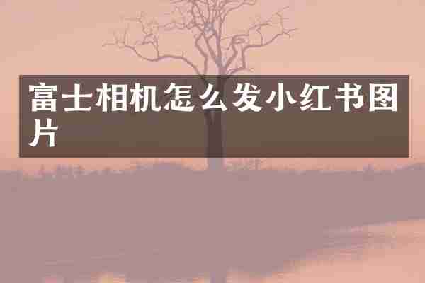富士相机怎么发小红书图片