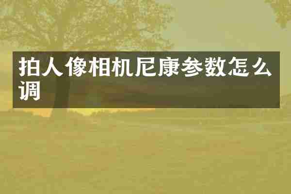 拍人像相机尼康参数怎么调
