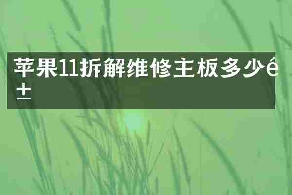 苹果11拆解维修主板多少钱