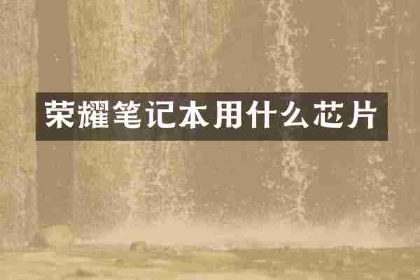 荣耀笔记本用什么芯片